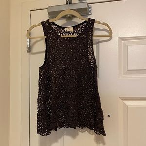 URBAN OUTFITTERS Gray Crochet Tank